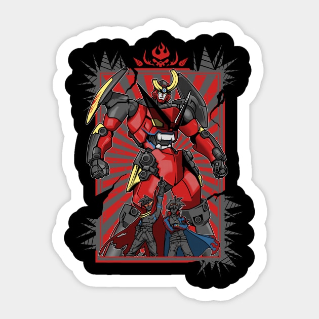 Pierce the Heavens (Red Version) Sticker by PrismicDesigns